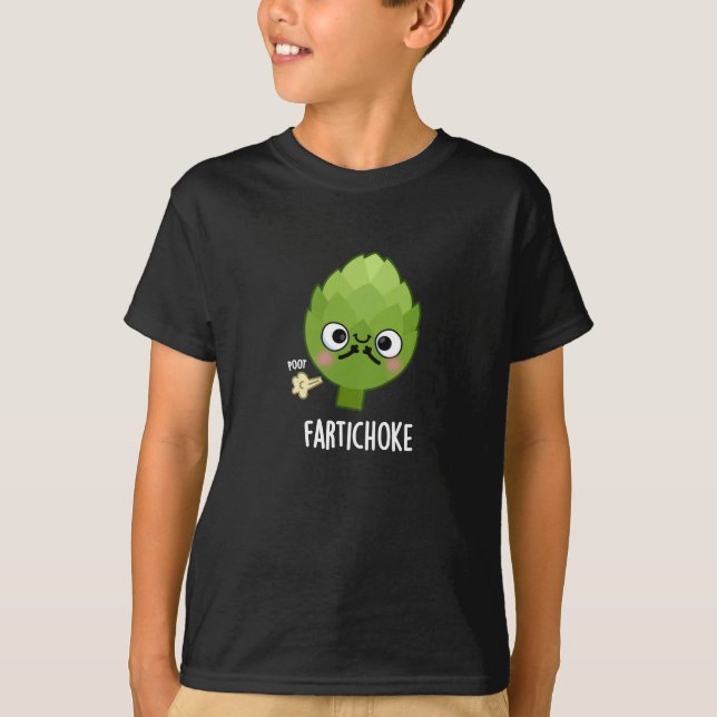 Camiseta Fartichoke Funny Farting Artichoke Pun Dark BG (Frente)
