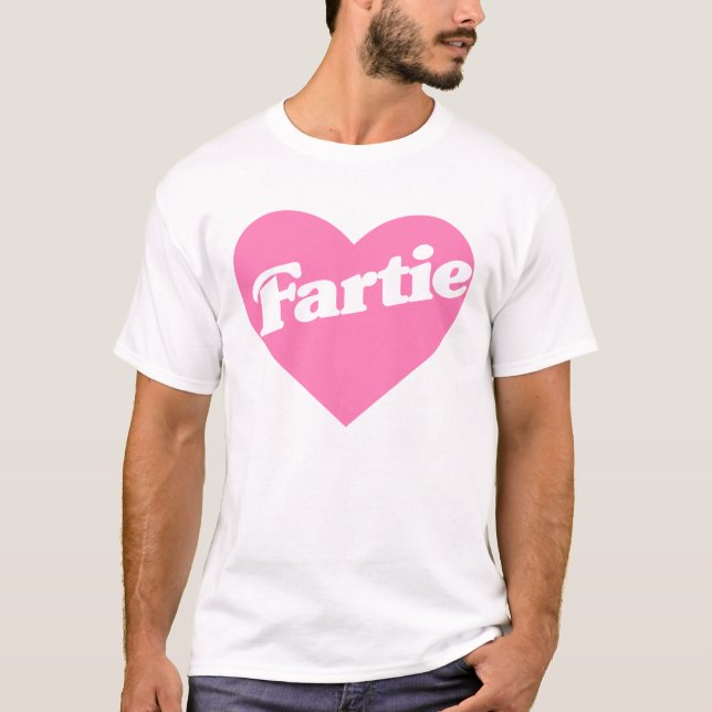 Camiseta Fartie cor-de-rosa Piada de trocadilhos (Frente)