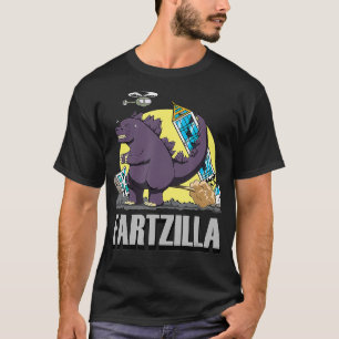 Camiseta Fartzilla Funny Dinossaur Funny Dino Piada Hum