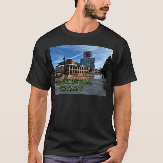 Camiseta Fãs da cidade diurna retrô (Frente)