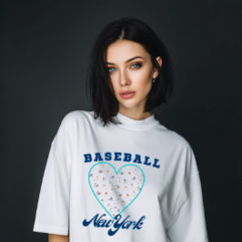 Camiseta Fãs de Beisebol de Nova York