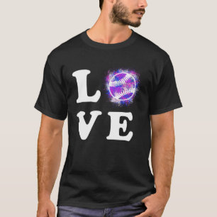 Camiseta Fãs de beisebol e jogadores de beisebol Love