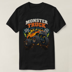 Camiseta Fãs de caminhão monstro com rodas grandes e atitud