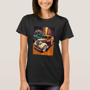 Camiseta Fãs de Carros Clássicos Automóveis Antigos Estilo