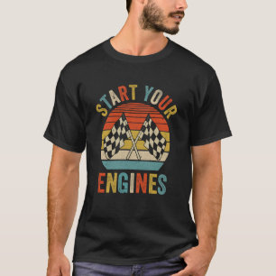 Camiseta Fãs de corrida de carros Homens Mulheres Começam