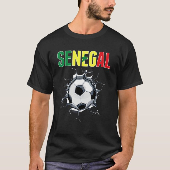 Camiseta Fãs De Futebol Do Senegal - Futebol Senegal (Frente)