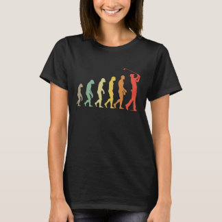 Camiseta Fãs de Golfe Evolução Golfista Bolas de Golfe Aman