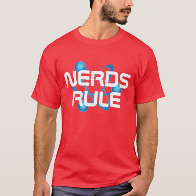 Camiseta Fãs de Tecnologia Mandam com Símbolo de Átomo (Frente)