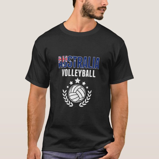 Camiseta Fãs de Voleibol australiano Jersey Flag S (Frente)