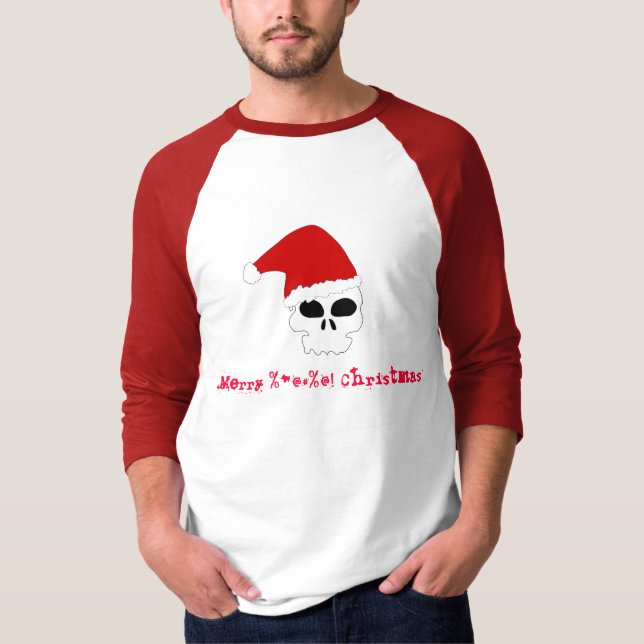 Camiseta Fãs do crânio do Feliz Natal (Frente)