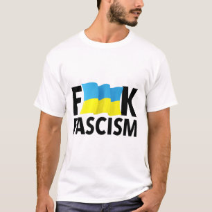 Camiseta Fascismo - Censurado Com Bandeira da Ucrânia