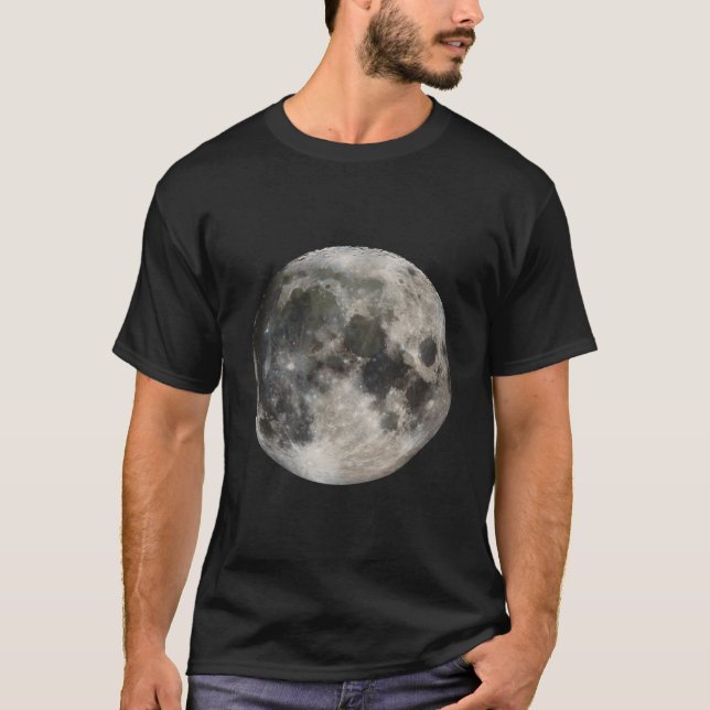 Camiseta Fase da Lua Cheia Amor Espaço Fotografia Astronomi (Frente)