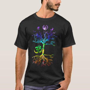 Camiseta Fases Da Árvore Lua Da Vida Om Chakra