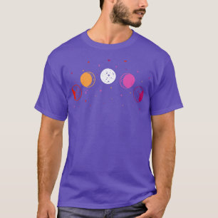 Camiseta Fases da Lua Astronomia Sutil Sinalizador lésbico 