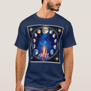 Camiseta Fases da Lua Cristal Cosmos
