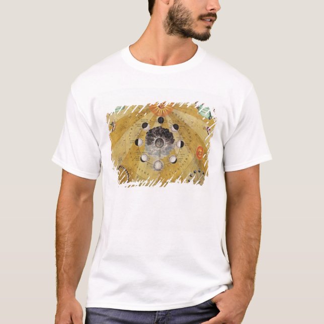 Camiseta Fases da lua, 'do atlas celestial (Frente)