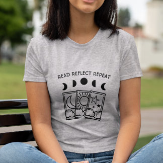 Camiseta Fases da Lua Mística do Leitor de Placas Tarot