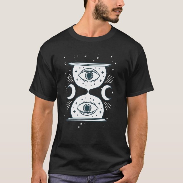 Camiseta Fases Da Proteção Dos Olhos De Mau Da Lua Místicos (Frente)