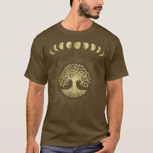 Camiseta Fases das árvores do gato fofo da erva