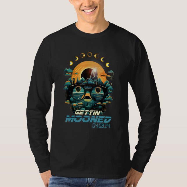 Camiseta Fases do Eclipse Eclipse Total Solar Ficando Lunad (Frente)
