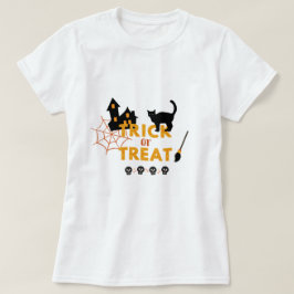 Camiseta Fashion de fantasia de Halloween TRICK OU TREAT