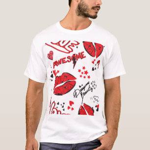 Camiseta Fashion Sketch Glamor: Impressão de menina.