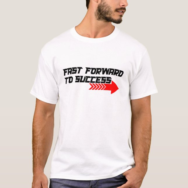 Camiseta Fast Forward – Bold Red Motivation Quote Design (Frente)