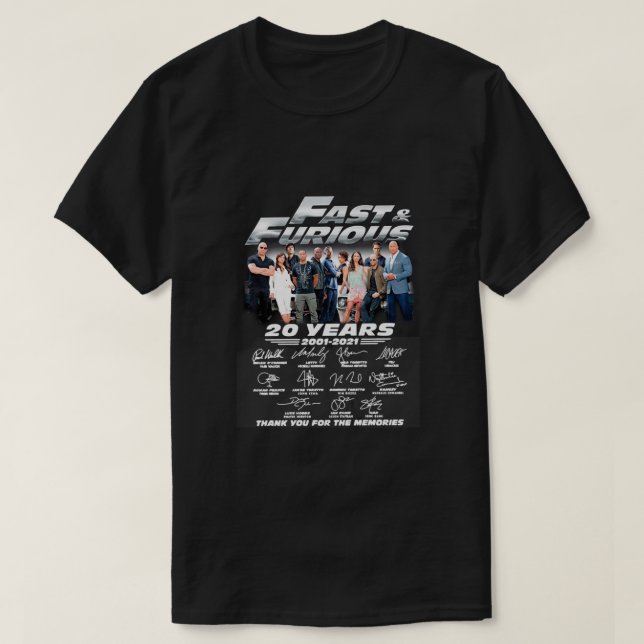 Camiseta Fast Furious-20-Year-2001-2021  (Frente do Design)