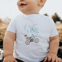 Camiseta Fast One Blue Dirt Bike Birthday