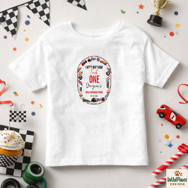 Camiseta Fast One Race Car Boy 1st Birthday Party