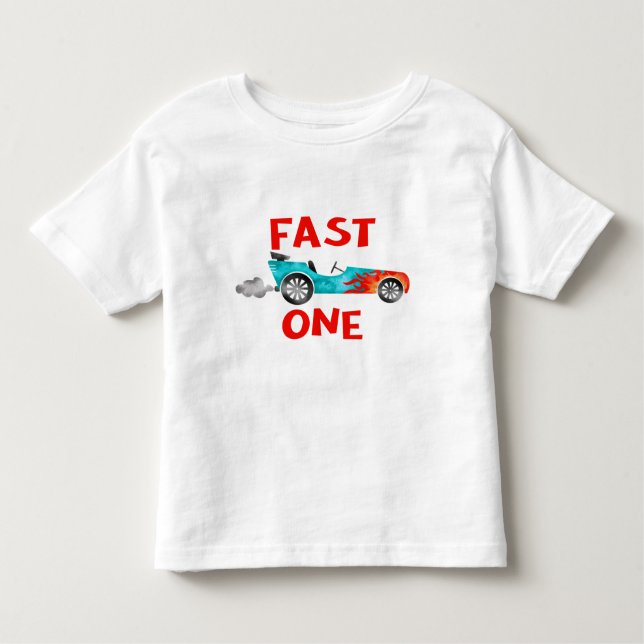 Camiseta FAST ONE race car boy virando 1 (Frente)