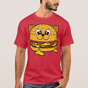 Camiseta Fastfood Burger Cat Kitten Gatinho Cheeseburge