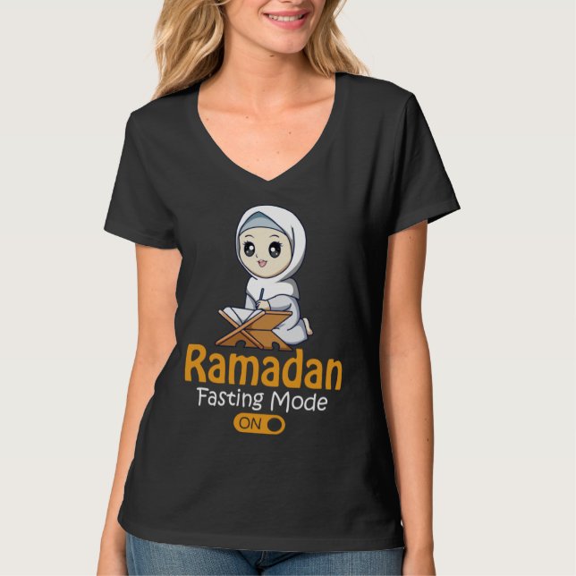 Camiseta Fasting Mode Ramadan On  Cool Islamic fasting  Ide (Frente)