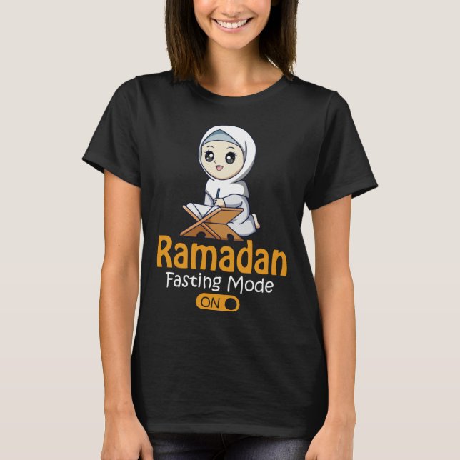 Camiseta Fasting Mode Ramadan On  Cool Islamic fasting  Ide (Frente)