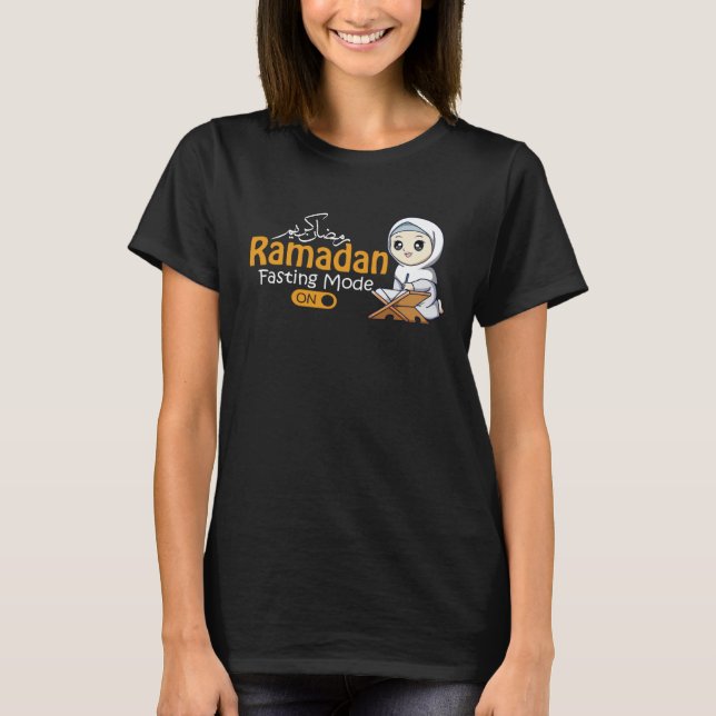 Camiseta Fasting Mode Ramadan On  Cool Islamic fasting  Ide (Frente)
