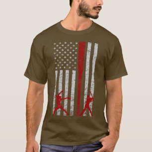 Camiseta Fastpitball Softball American Flag Grunge Love Sof