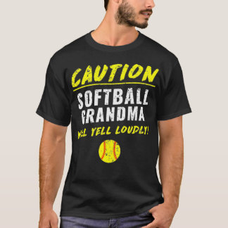 Camiseta Fastpitch Softball Vovó Engraçado