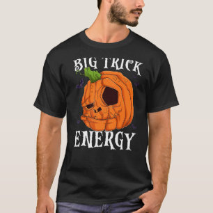 Camiseta Fastuto de energia no Dia das Bruxas Entalhado Pum