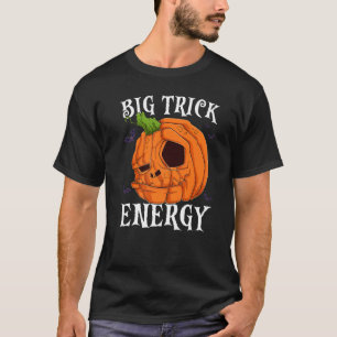 Camiseta Fastuto de energia no Dia das Bruxas Entalhado Pum