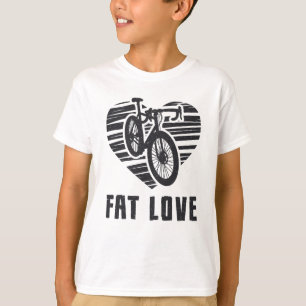 Camiseta Fat Bike Fat Love Bike Biker ciclando MTB Fatbike