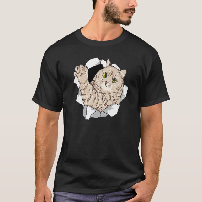Camiseta Fat Cat coming out ripping ripped (Frente)