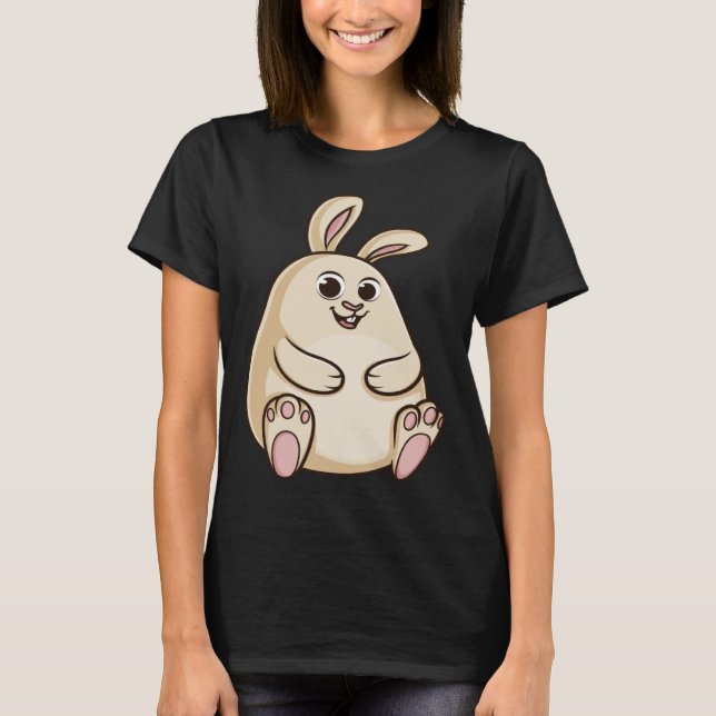 Camiseta Fat Cute Chubby Rabbit Bunny (Frente)