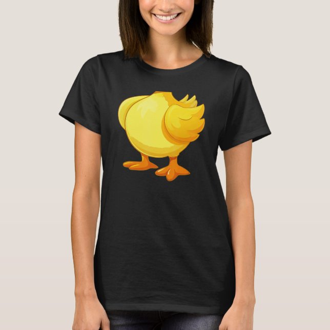 Camiseta fat cute yellow duck body costume halloween cospla (Frente)