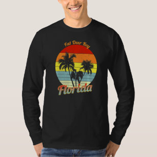 Camiseta Fat Deer Key Flórida Retro Tropical Palm Trees Vac