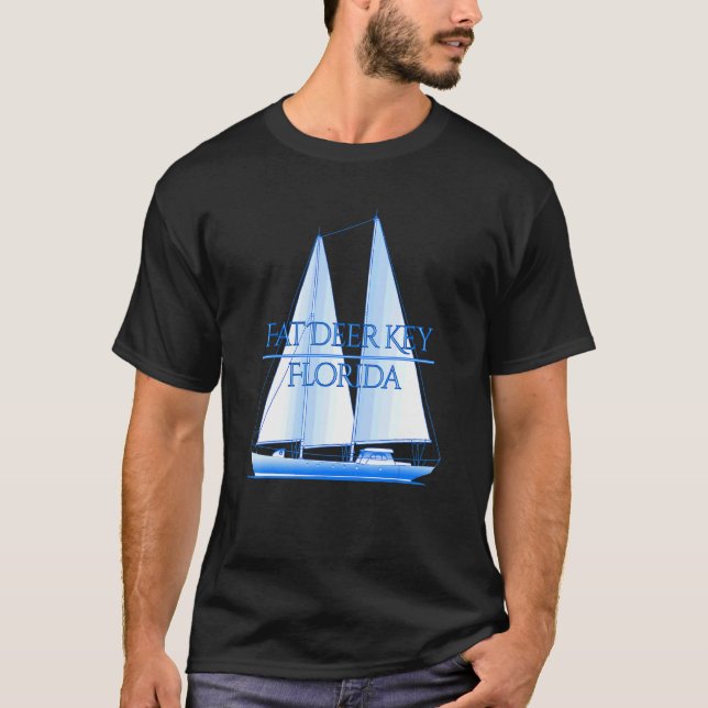Camiseta Fat Deer Key - Navegação Náutica Costeira da Flóri (Frente)