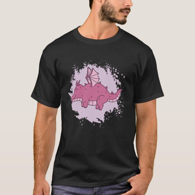 Camiseta fat Dragon Fantasy Animal cute (Frente)