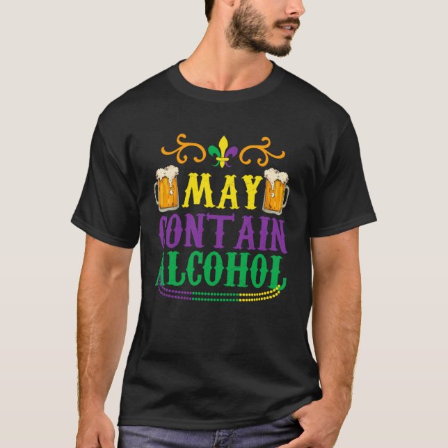 Camiseta Fat Tuesday May Contain Alcohol (Frente)