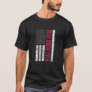 Camiseta Fath da Família Bandeira do Melhor Tio Ever Americ