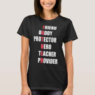 Camiseta Fathe do Provedor de Professores Heróis do Proteto