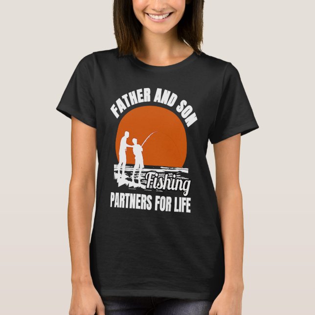 Camiseta Father and son fishing partners for life dad (Frente)